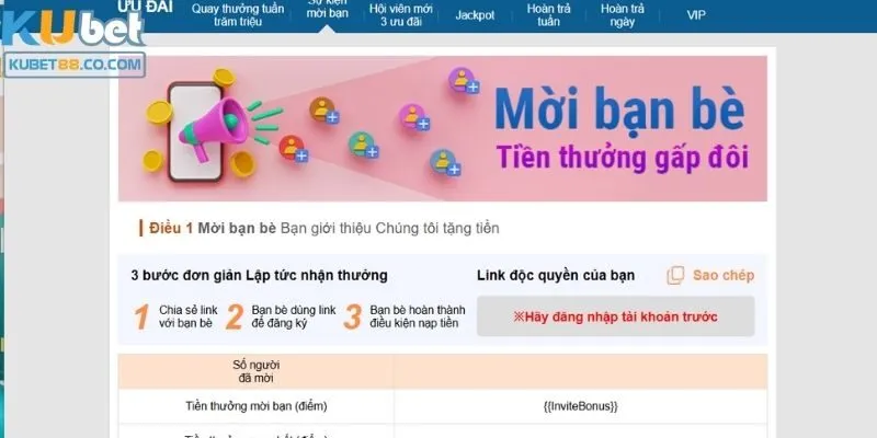 Các điều kiện để tham gia chương trình khuyến mãi Kubet&nbsp;&nbsp;